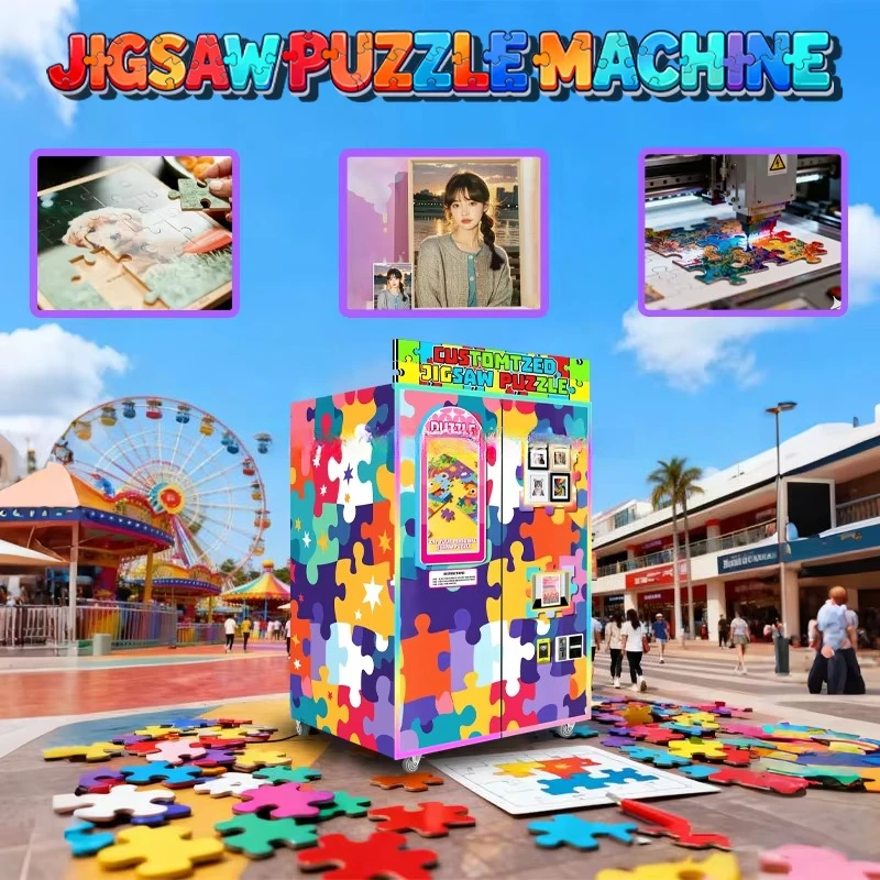 2026 New  User-Friendly 3-Minute Printing Self-service Shopping Mall Vending Puzzle Machine Customized Puzzle Making Machine