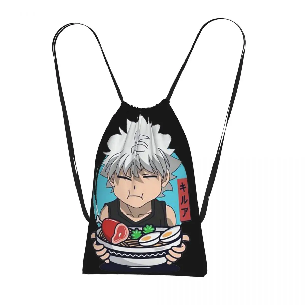 

Рюкзаки Killua Zoldyck Anime Hunter X Hunter, многофункциональные сумки на шнурке, спортивные сумки, сумки для книг для мужчин, женщин, студентов