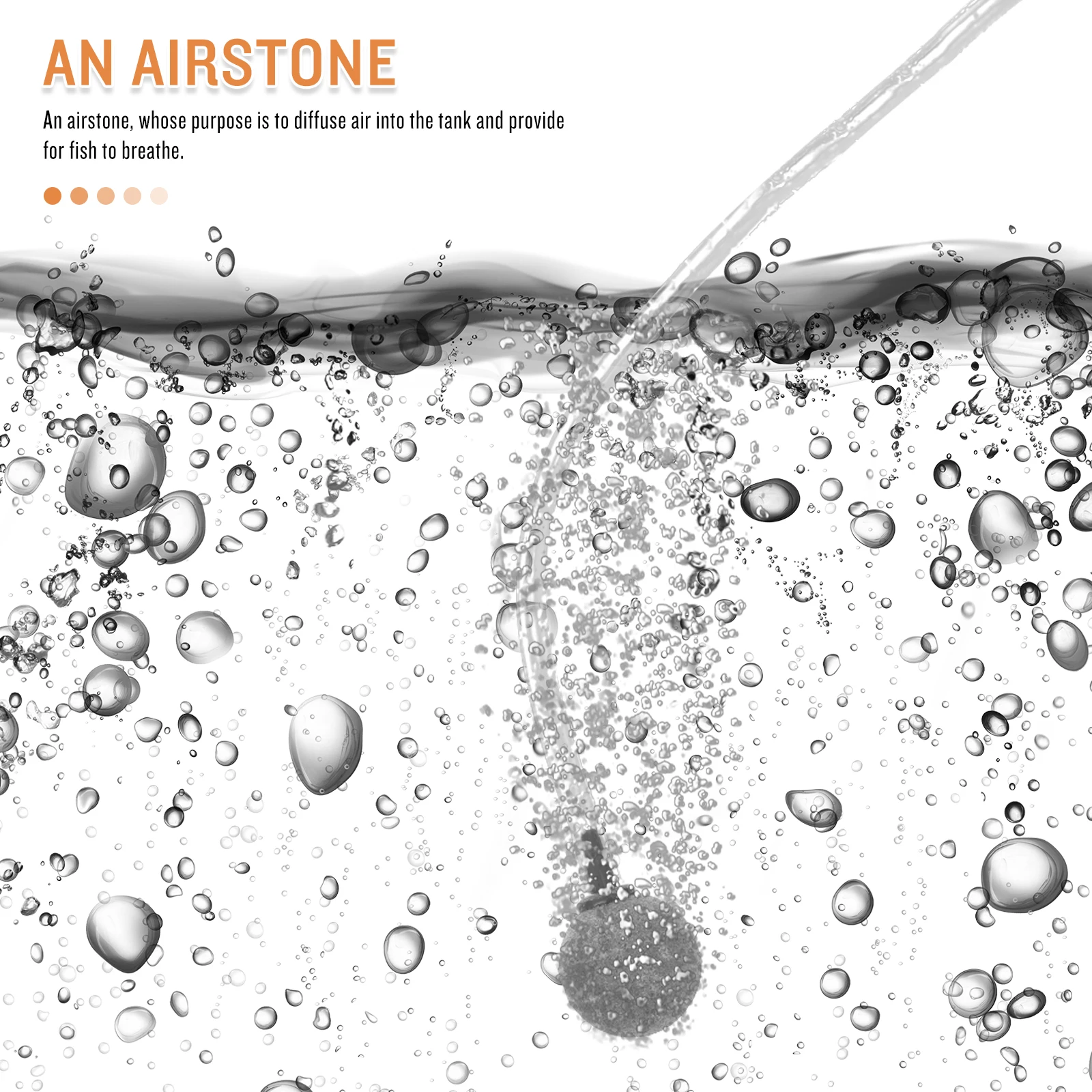 

10pcs Air Stone Aquarium Fish Tank Bubble Diffuser Set Round 5Cm Grey Reusable Durable Strong Airflow Balanced Bubbles Water