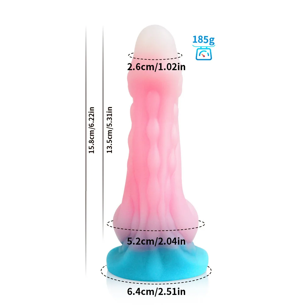 Dribble-consolador luminoso de silicona líquida para hombres y mujeres, dispositivo anal en expansión, masturbación, Juguetes sexuales para adultos