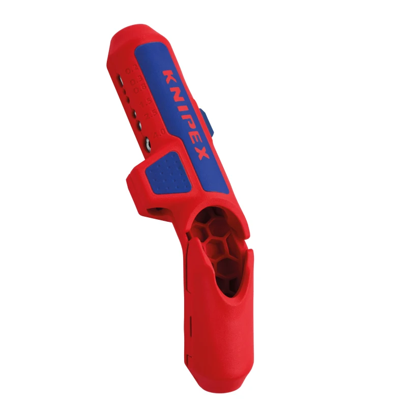 

KNIPEX 169501SB Universal Stripping Tool 3 IN 1 Wire Strippers Curved Handle Ergostrip Metric Sizes Right Handed Version