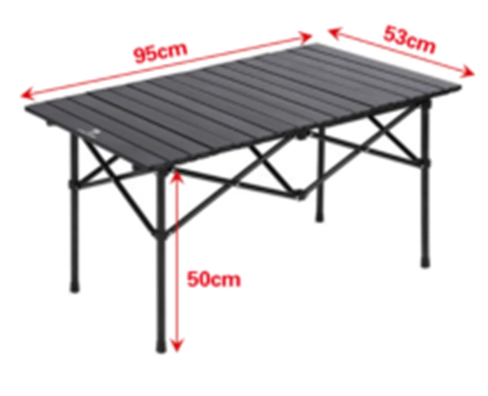 

Modern Design Portable Wooden Grain Aluminum Camping Table Foldable Picnic Barbecue Travel Furniture Durable Outdoor Metal