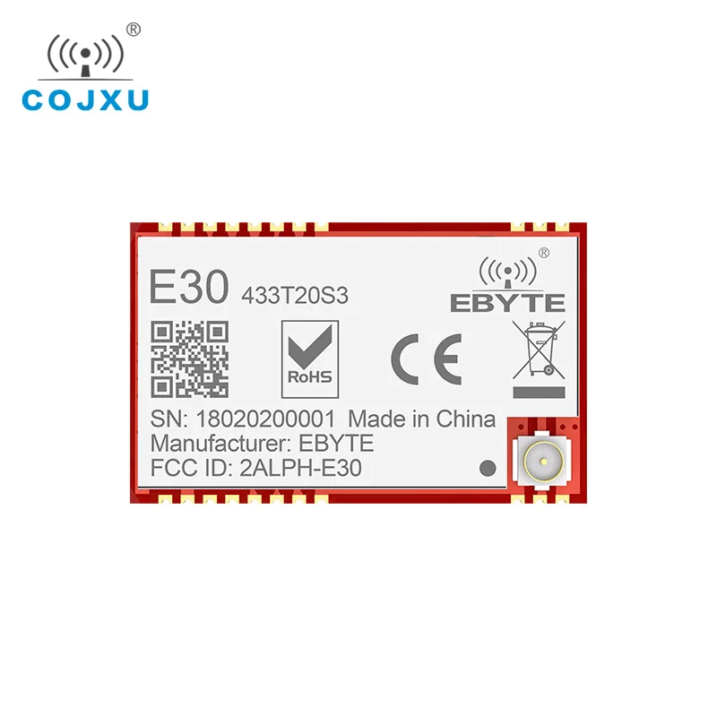 SI4438 433MHz RF TCXO Module ebyte E30-433T20S3 SMD Serial Port Wireless Transceiver 100mW 2500m Long Range IPEX Connector