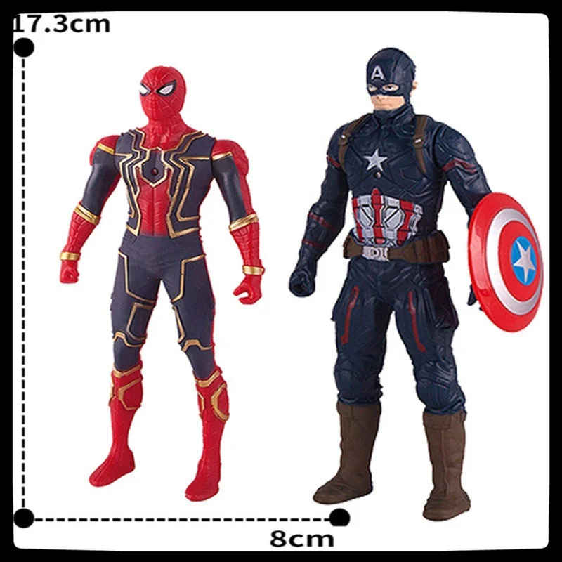 

Avengers marvel figure Captain America Spider-Man Iron Man doll model ornaments Action figures Anime toys Birthday gifts