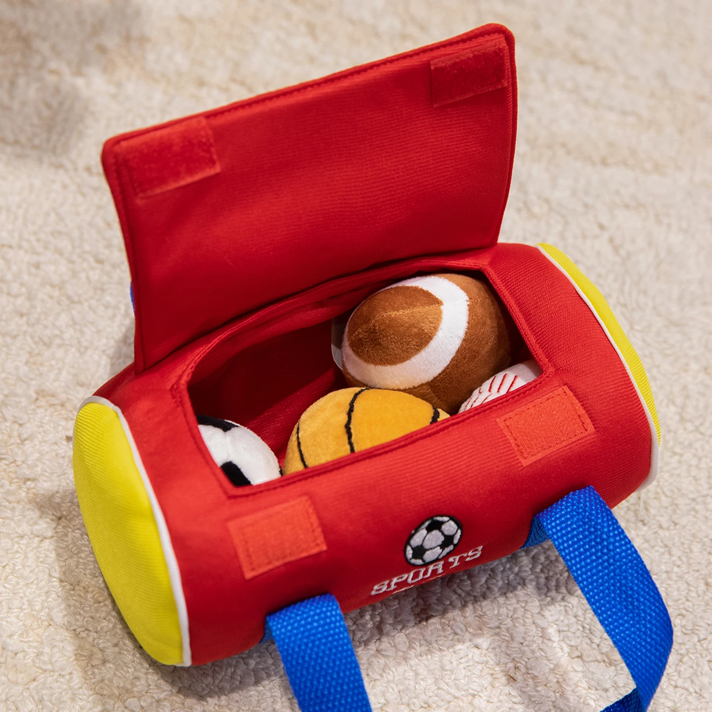 Zachte pluche sportballenbundel 4-pack basketbal voetbal honkbal rugby leuk speelgoed voor kinderkamer decor en spelen