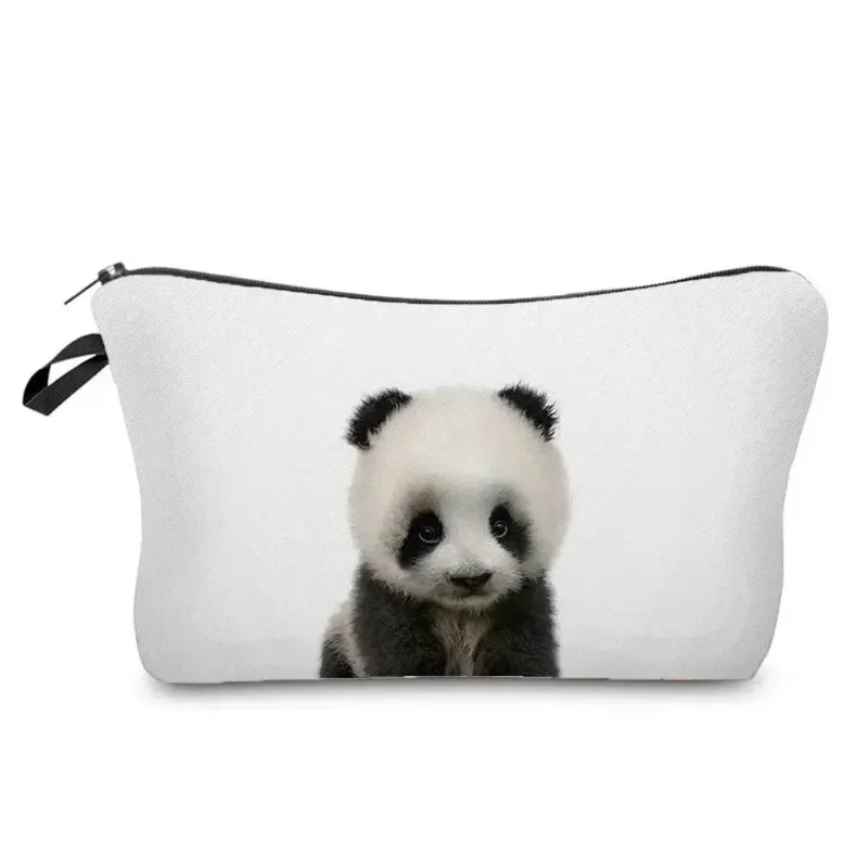 Cute Animal Series Panda Koala Elephant Print Women\'s Bag Casual Cosmetic Bags Waterproof Makeup Bag Portable Small Toiletry Bag