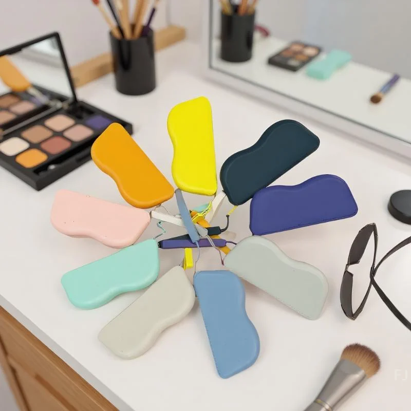 حقيبة تخزين إكسسوارات عصرية محمولة واحدة، حقيبة نظارات من السيليكون المقاوم للغبار والماء مع سحاب