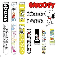 Cartoon Snoopy 20mm 22mm Band for Samsung Galaxy Watch 4 3 5 Pro Active 2 Gear S3 Silicone Bracelet Huawei Watch GT 2 3 Strap