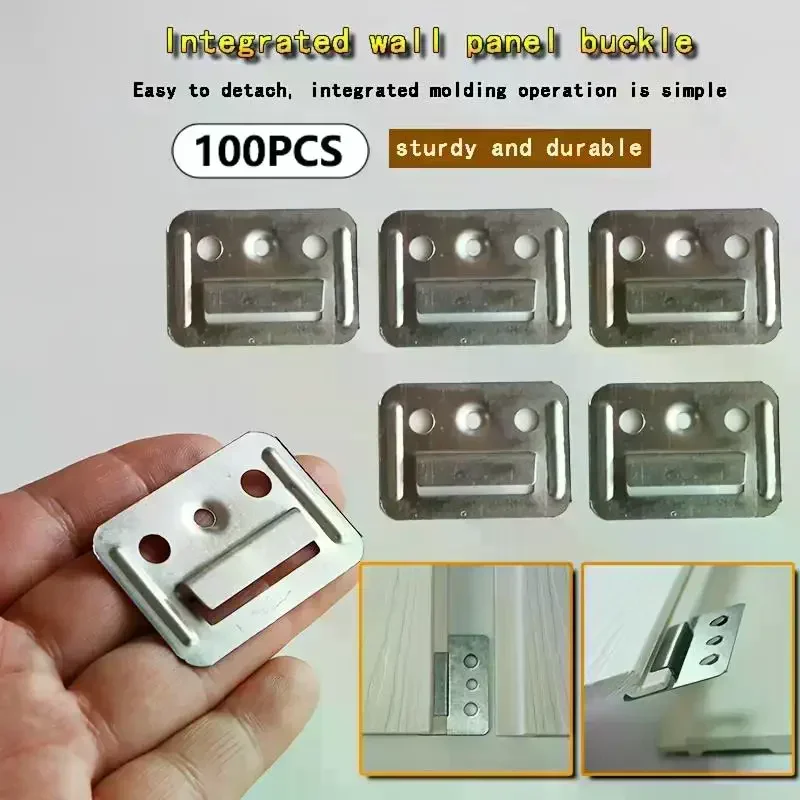 100Pcs WPC Wall Panel Clips Metal Clip For Wpc Wall And Ceiling Fluted Cladding Clip Only Indoor And Outdoor Various Sizes