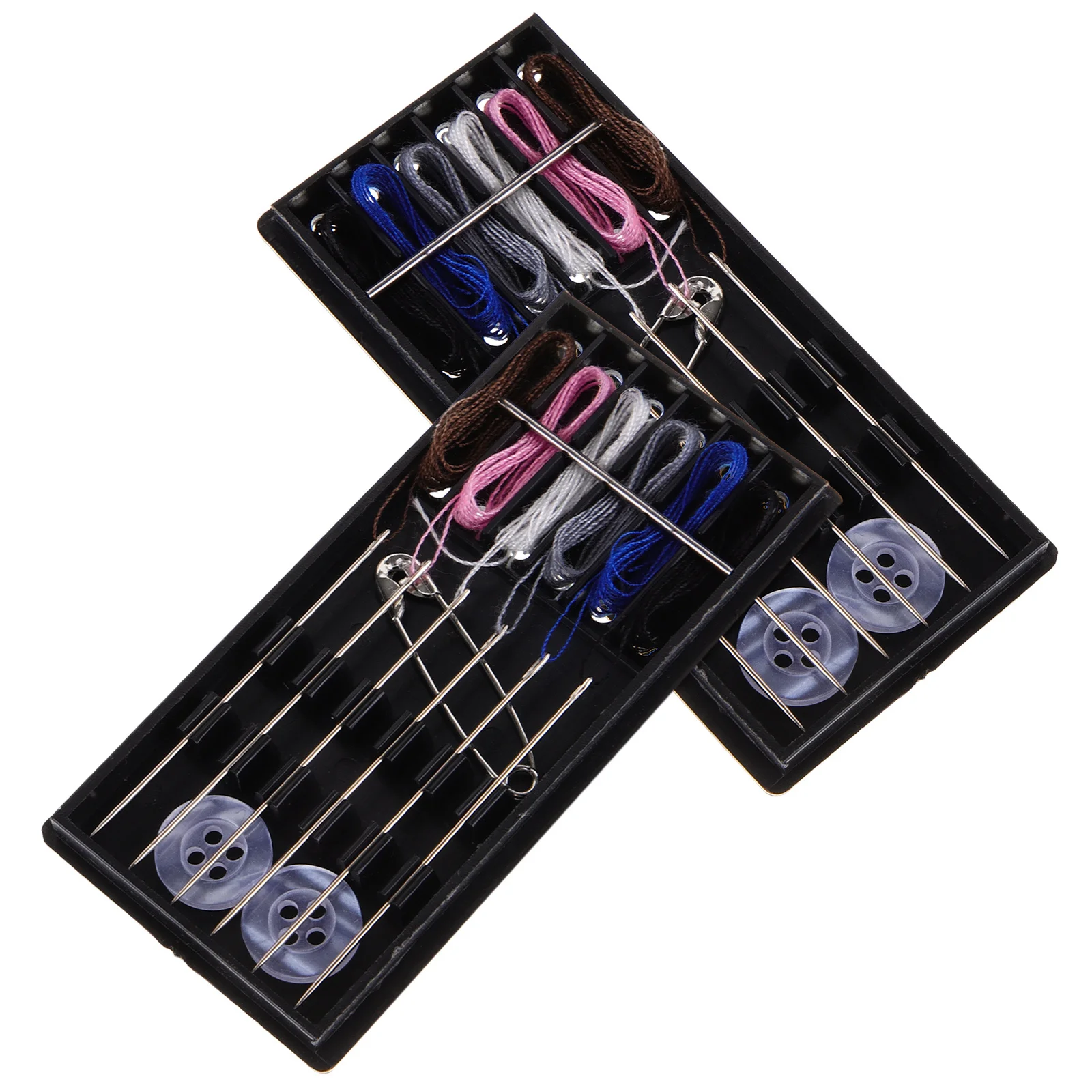 

2Sets Sewing Kit Compact Lightweight Portable Needle Thread Kit for Household Clothes Repair DIY Sewing Accessories