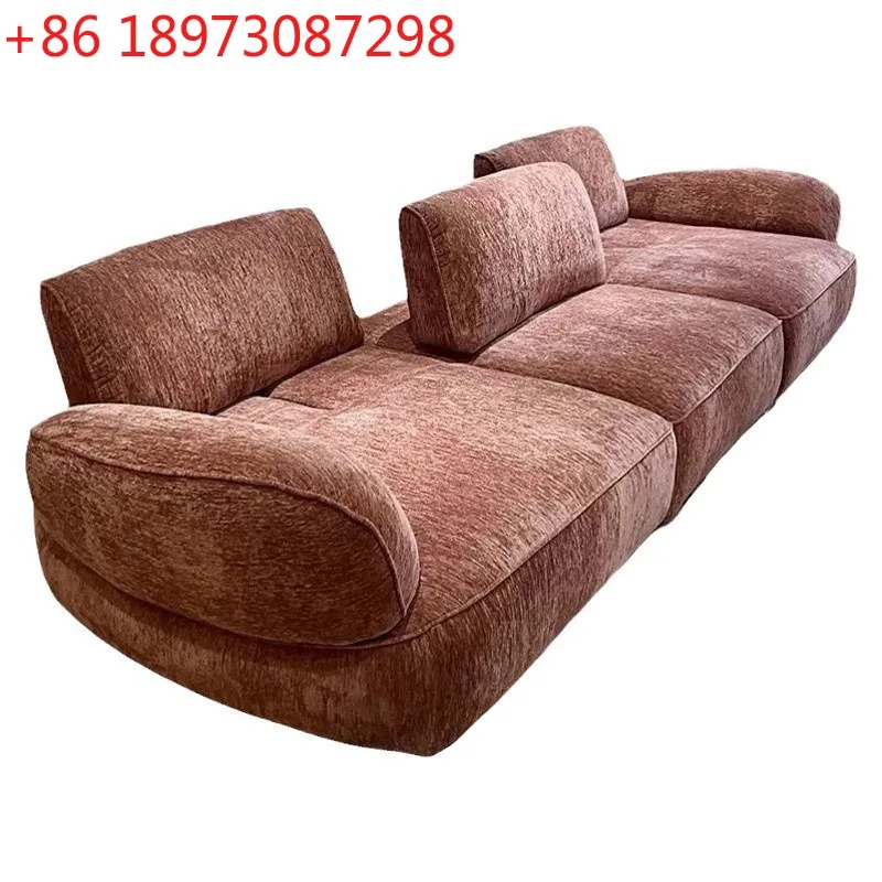 مسند ظهر منحني إيطالي بسيط قابل للتعديل على الطراز البسيط الحديث أريكة فيلا لغرفة المعيشة