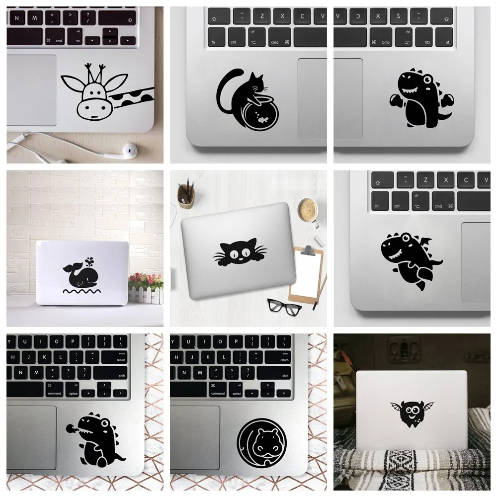 

1 шт., наклейка для ноутбука, наклейка для ноутбука, мультяшный стиль, геометрические животные