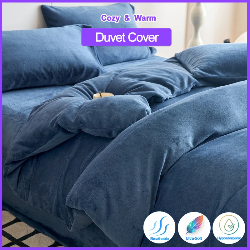 

Ultra-Soft Brushed Flannel Duvet Cover 1 Piece - Warm Cozy Plush Bedding, Fade Resistant Breathable Comfort Cover for Bedroom