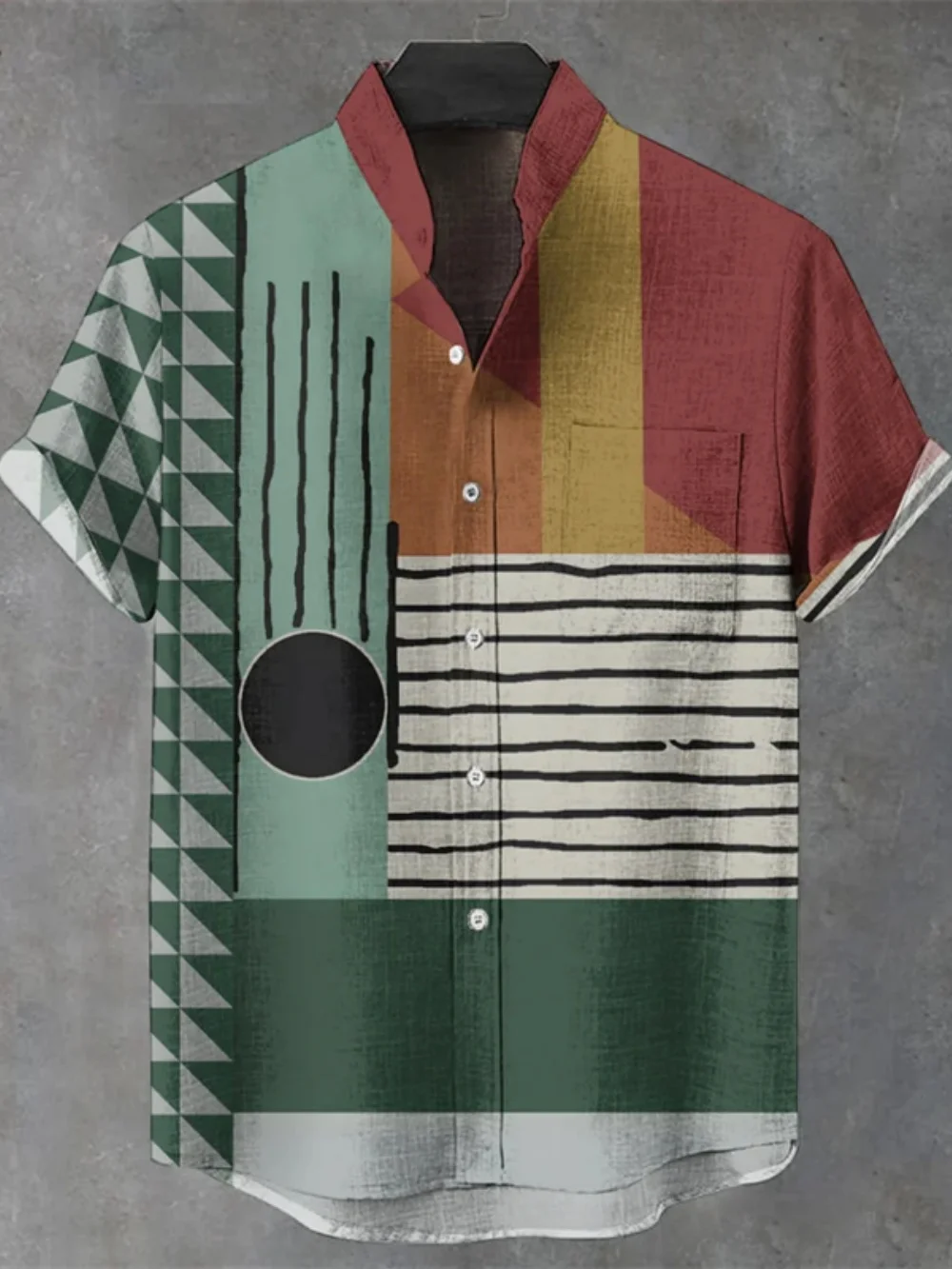 Рисунок 6 - Мужская модная льняная рубашка с воротником-стойкой