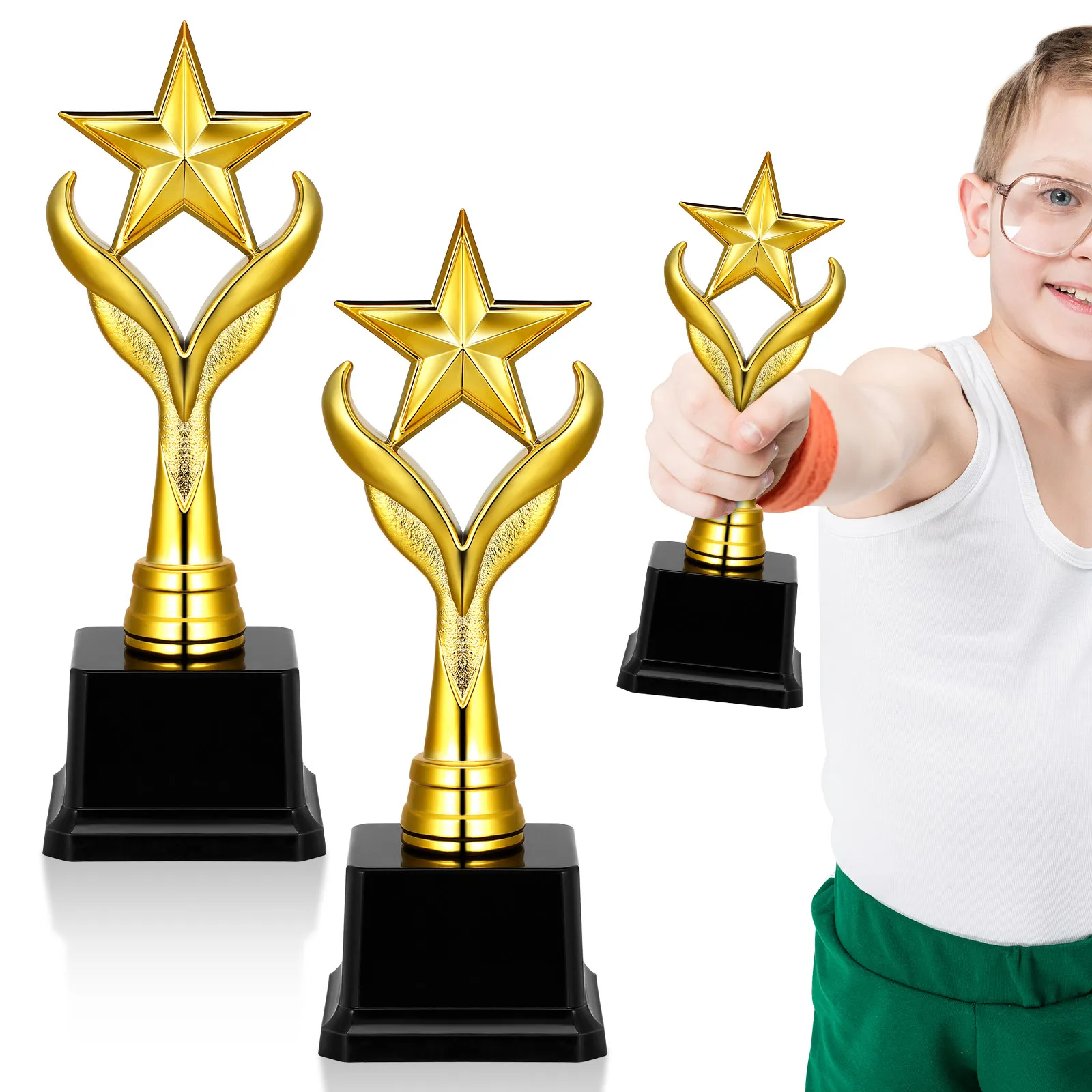2pcs-abs-award-trophy-cup-pentagram-design-for-kindergarten-office-events-party-supplies-celebration-competition-trophy