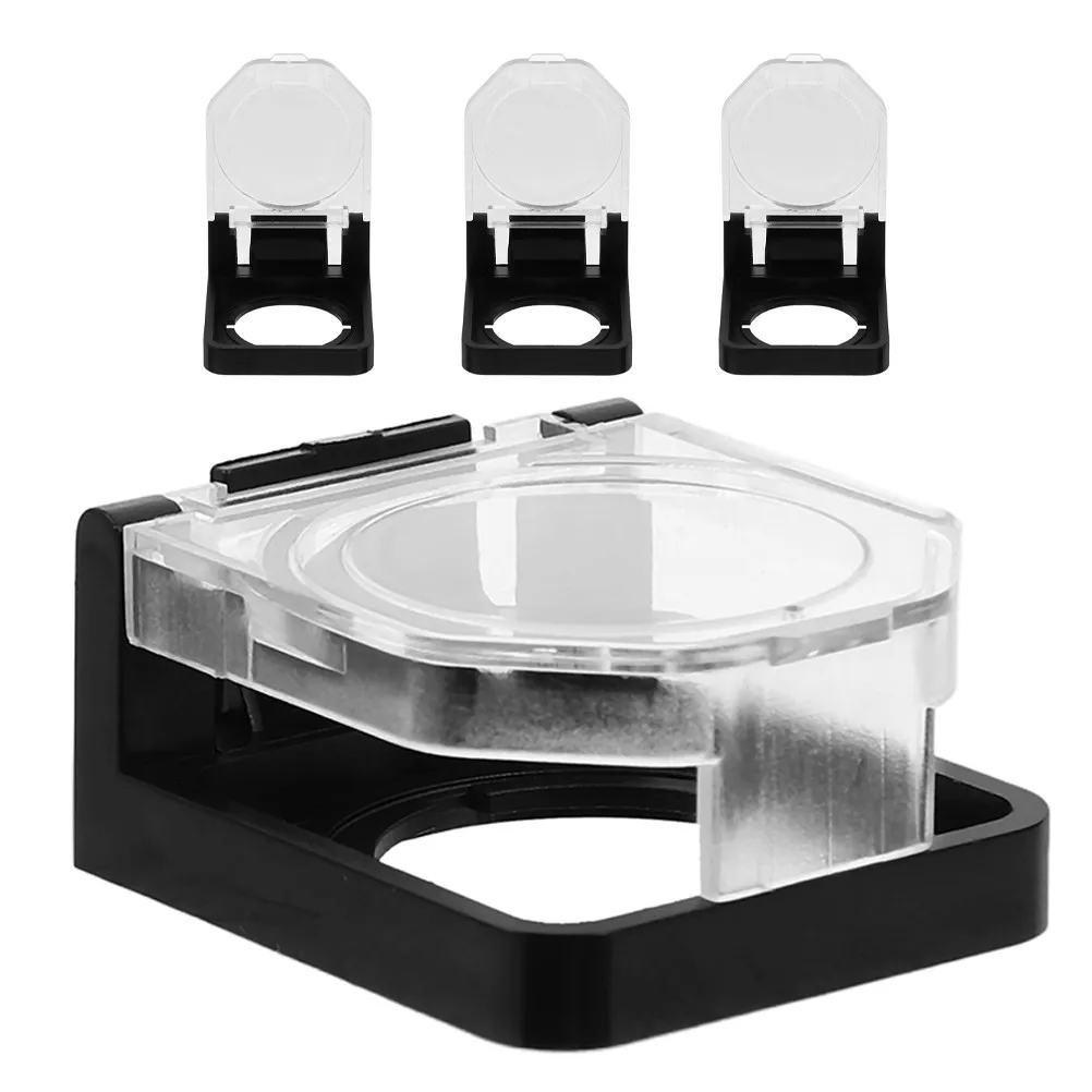 4Pcs Waterproof Power Button Cover Plastic Safety Protective Switch Cap for Car Engine Start Button Office Industrial Use