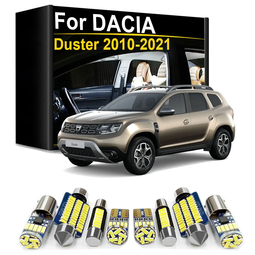 Interior LED Light Reading Lamp Kit For Dacia Duster 1 2 2010 2011 2012 2013 2014 2015 2016 2017 2018 2019 2020 2021 Canbus