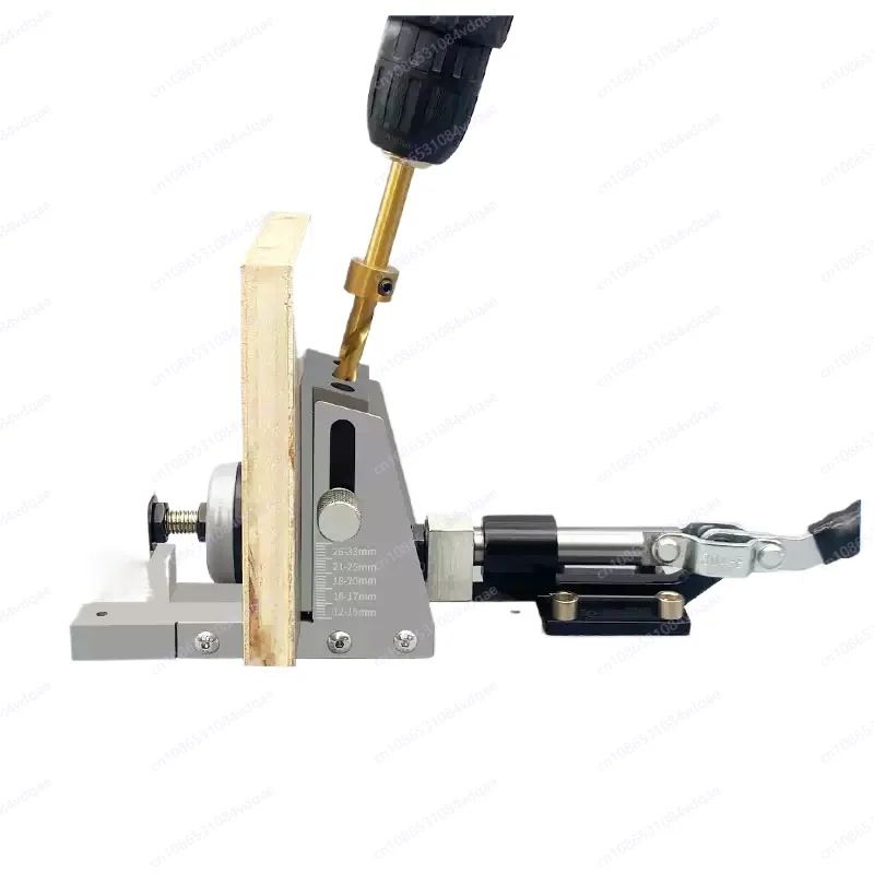 Portable Dust Collection Pocket Hole Jig Precise Burr-Free Drilling for Cabinet and Woodworking