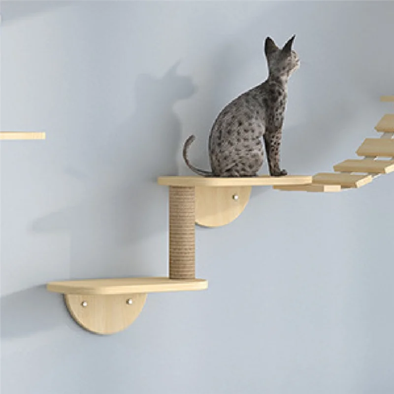 

AK25-Cat Hammock Climbing Frame, Ladder Climbing Frame, Small Solid Wood Cat Climbing Frame