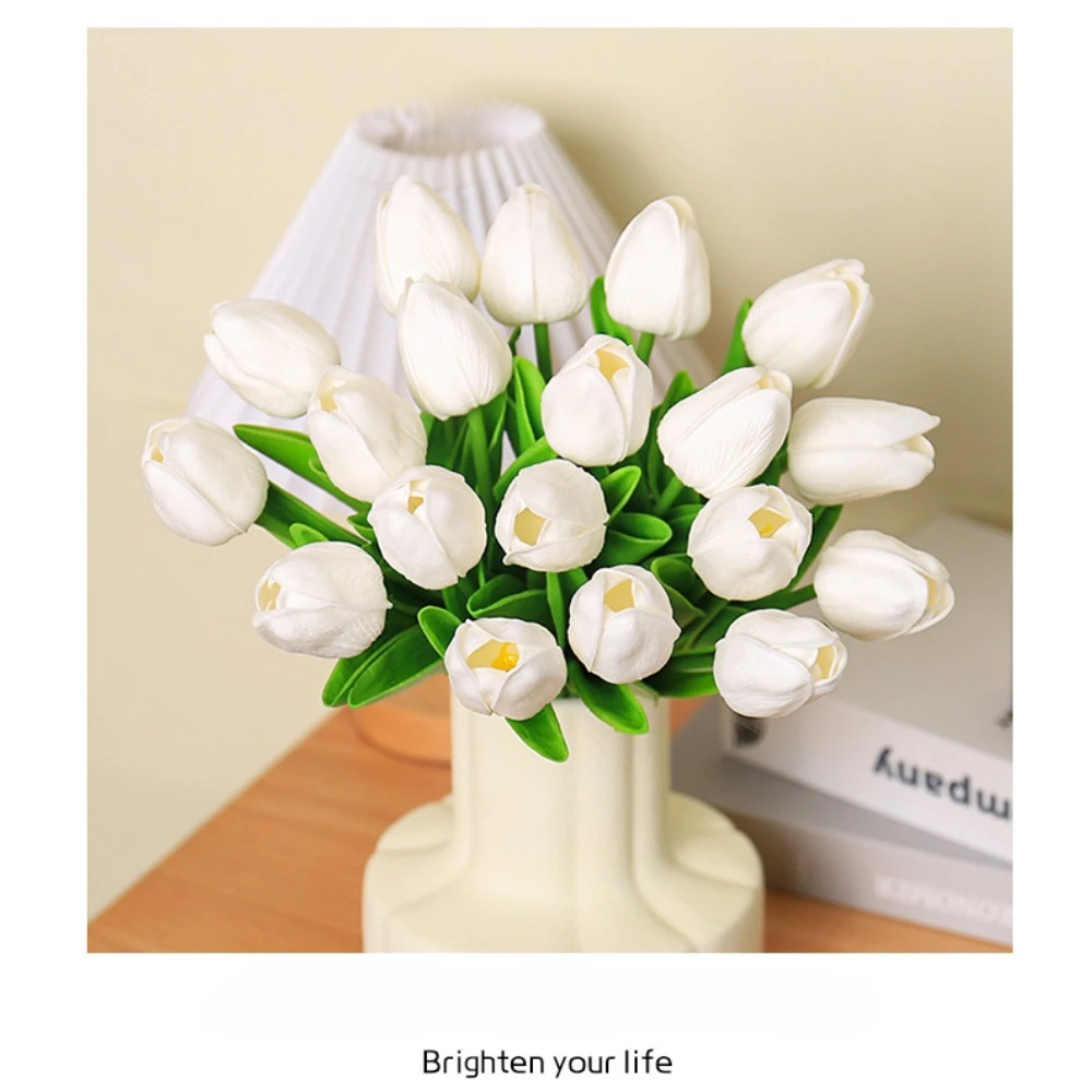 10pc Wedding Tulip Artificial Roses Flower Bouquet for Bride Bridesmaid Wedding Party Home Decoration Things for Decoration