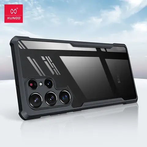 삼성 갤럭시 S24 S25 울트라 S22 플러스 5G XUNDD 에어백 충격 방지 범퍼 투명 PC 백 커버, 갤럭시 S22 케이스