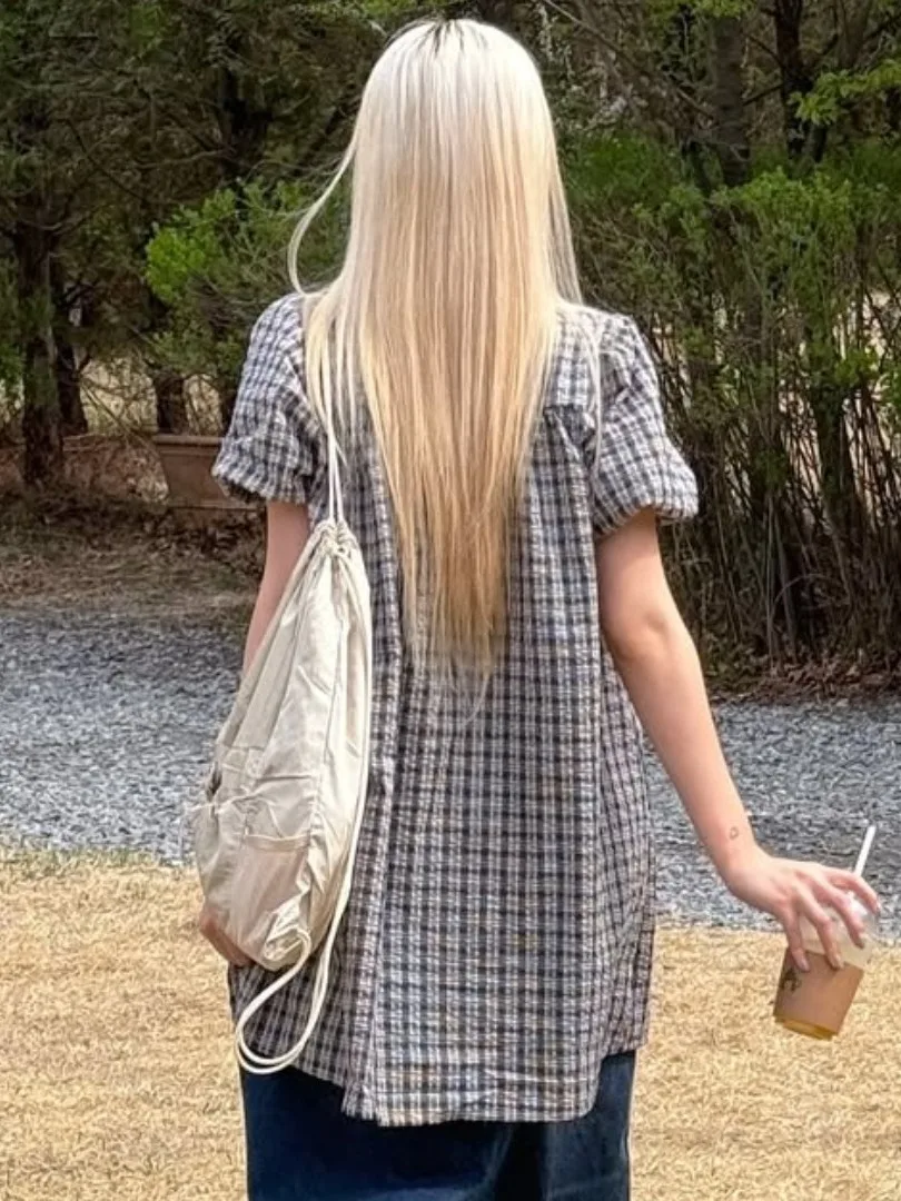 فستان صيفي أنيق بتصميم كلاسيكي مربعات مع حزام، أزياء نسائية عصرية متعددة الاستخدامات تظهرك أصغر سناً، تصميم أنيق ومثير