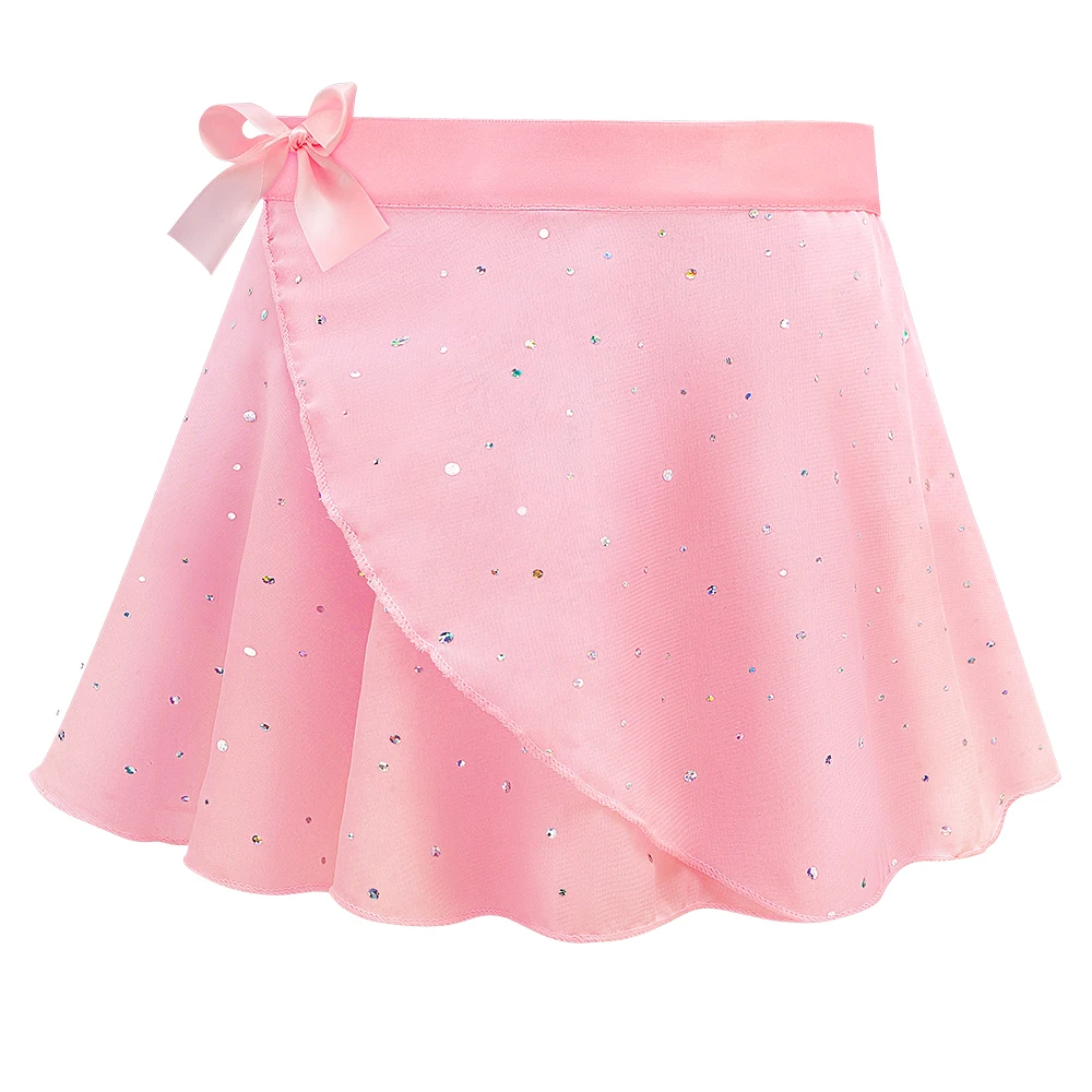 Mädchen Ballett Trikots mit abnehmbarem Rock Combo Krawatte Kurzarm Ballett Tanz Kleid Outfit Kinder Gymnastik Kostüm – Detail 4