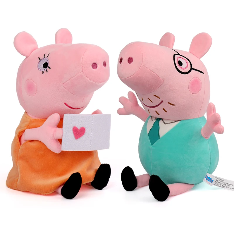 30cm 12'' Genuine Peppa Pig daddy mammy grandpa grandma dinosaur Teddy bear Peppa George Plush Toy Kids Birthday Christmas Gift