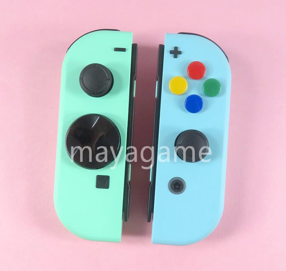 5 مجموعات ل نينتندو سويتش Joycon التناظرية عصا غطاء غطاء ل نينتندو سويتش NS المضادة للانزلاق الصليب التعميم D-الوسادة زر الملحقات