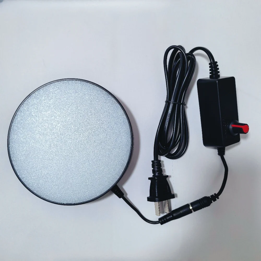 Shadowless Microscope Bottom Light Source Brightness Adjustable LED Ring Lamp Diameter 135mm for Industry Stereo Microscope