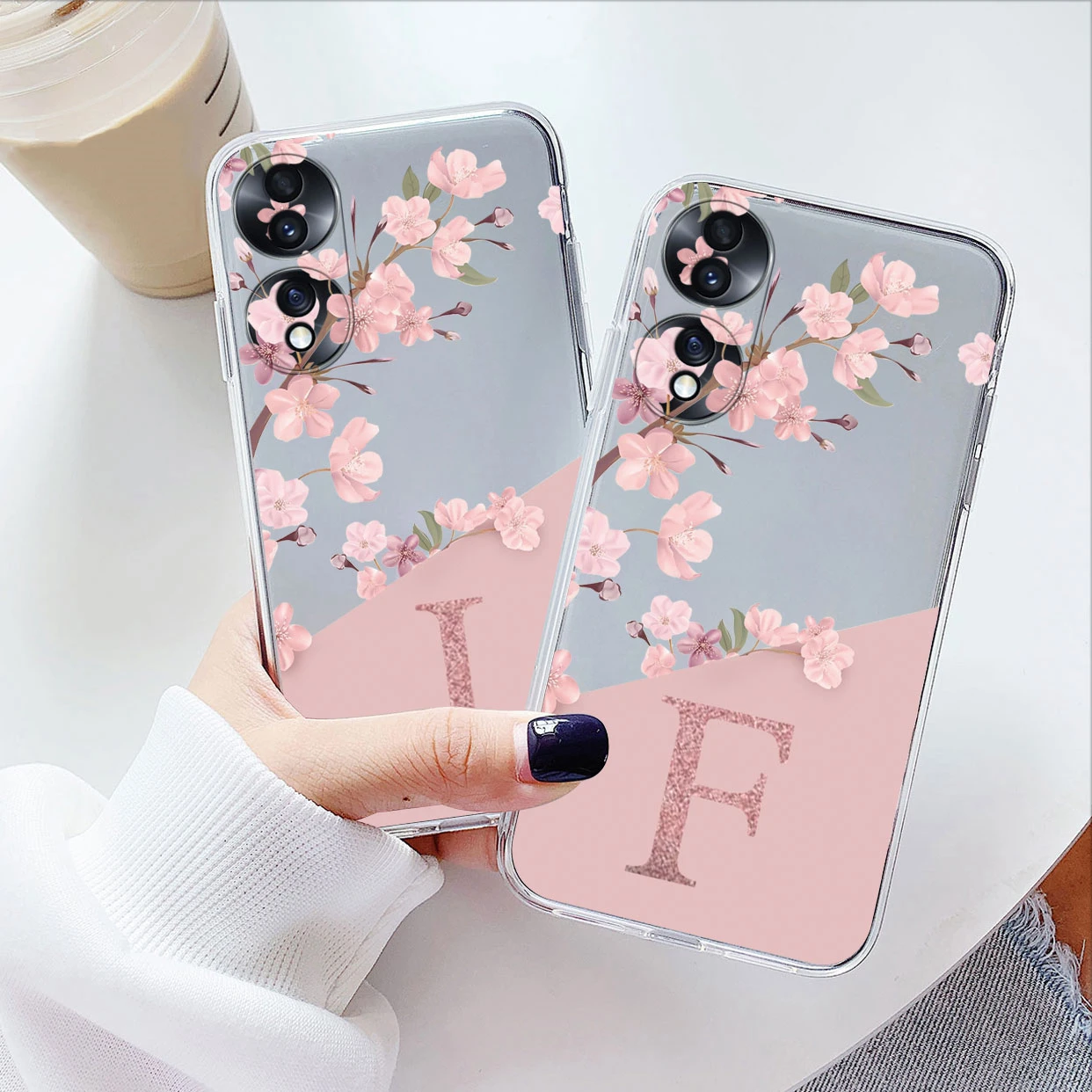 For Honor 70 5G Phone Case Soft Slim Luxury A-Z Letters Back Cover Fundas Clear Bumper For Honor70 Transparent Shell Capa Bags