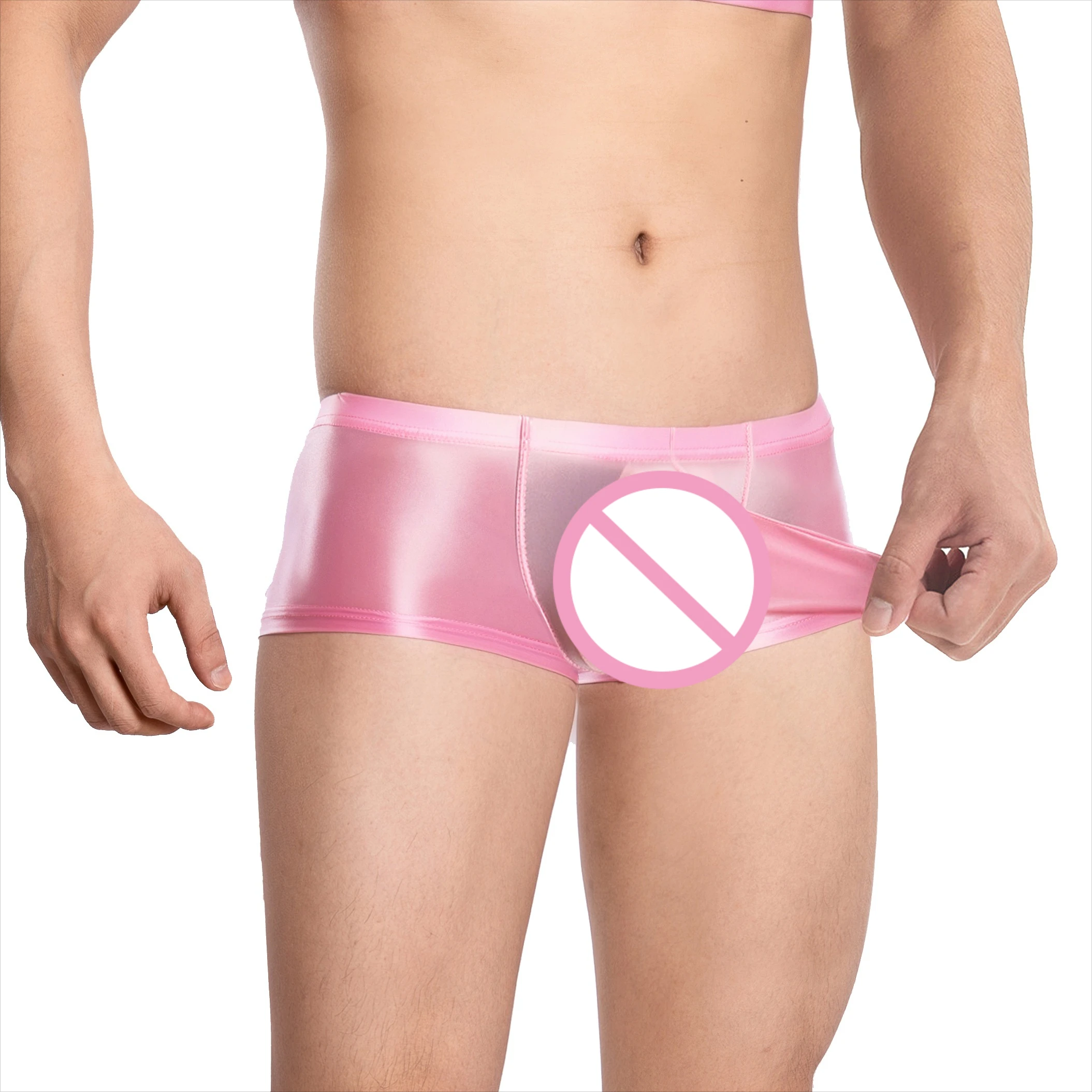 

Men Low Waist Solid Color Underwear Long Elephant Nose Trunks Sexy Bulge Pouch Boxer Shorts Smooth Sheer Breathable Underpants