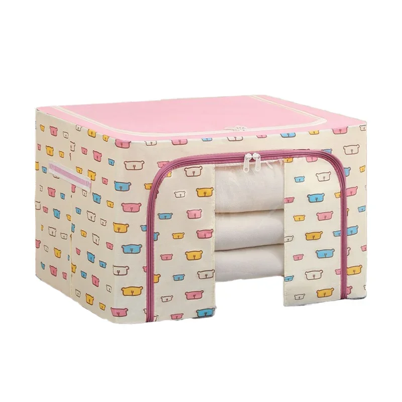 New Household Oxford Cloth Storage Box, Large Capacity, With Handle, With Zipper, Foldable, Wear-resistant Storage Box
