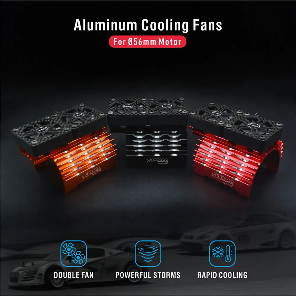 SURPASS HOBBY 38-39mm 36mm 40-42mm 55-58mm Brushless Motor Cooling Fan Holder for 380 540 3650 4268 4274 1/10 1/7 1/8 1/5 RC Car