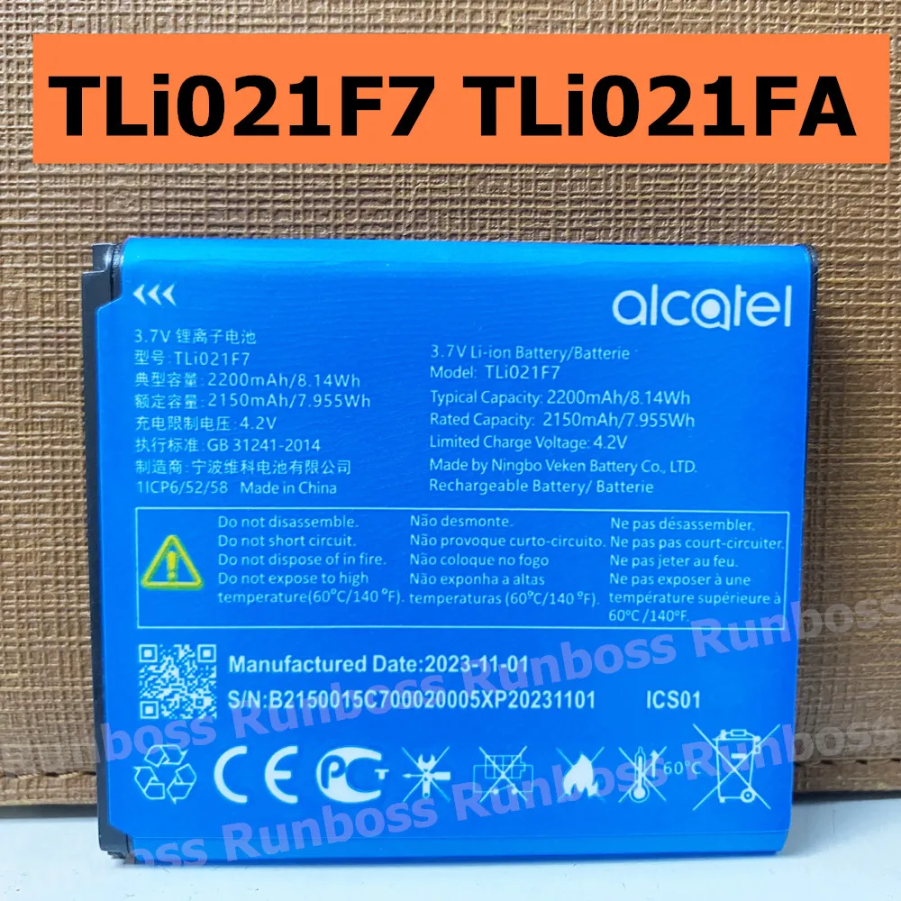 Original New 2150mAh TLi021F7 TLi021FA Phone Battery For Alcatel LinkZone MW70VK 4GEE EE71 EE70 EE70VB EE Mini 2