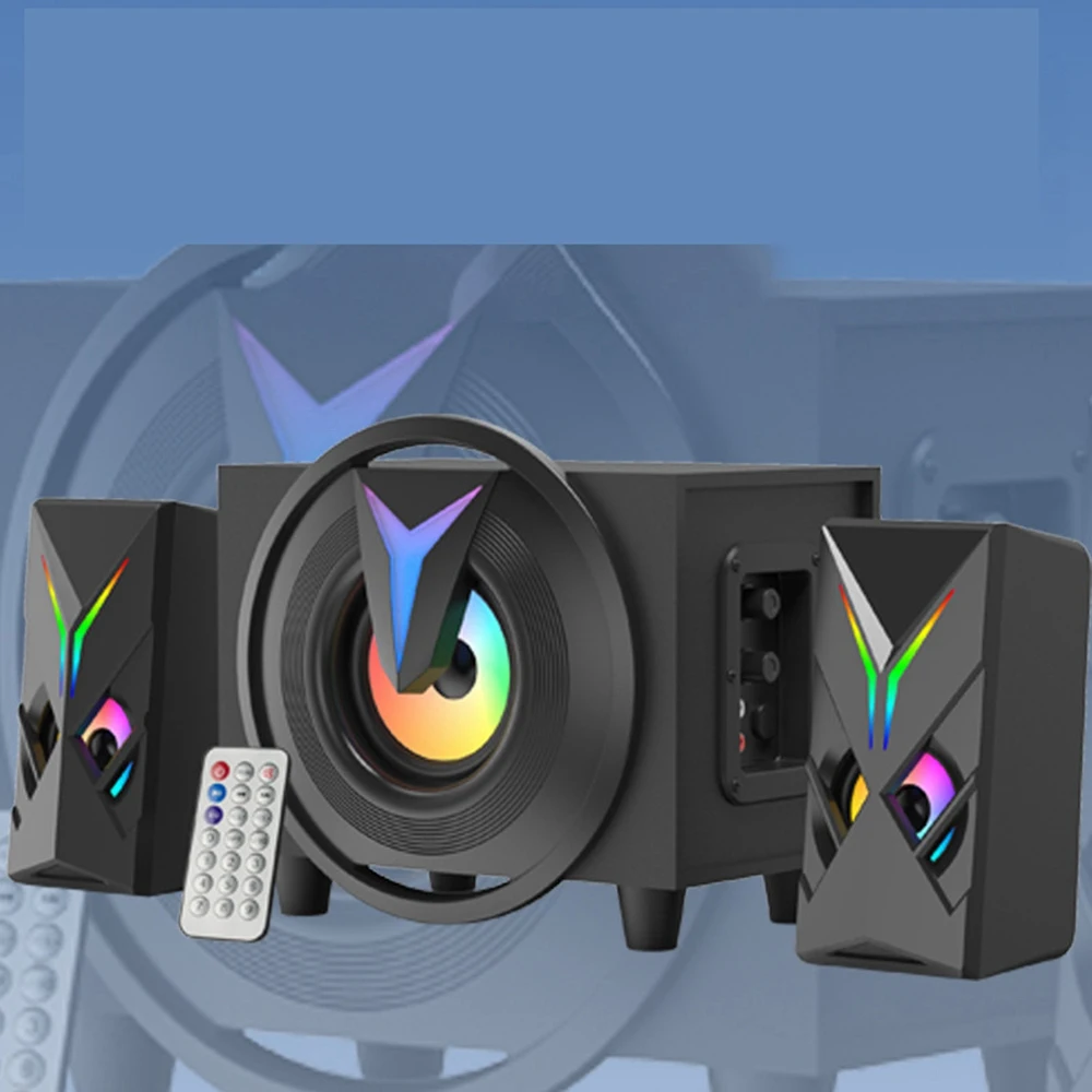 Computer Speakers Game Rgb Stereo Volume Control 3.5 mm Input Multimedia Desktop Speakers for Computer Tablet