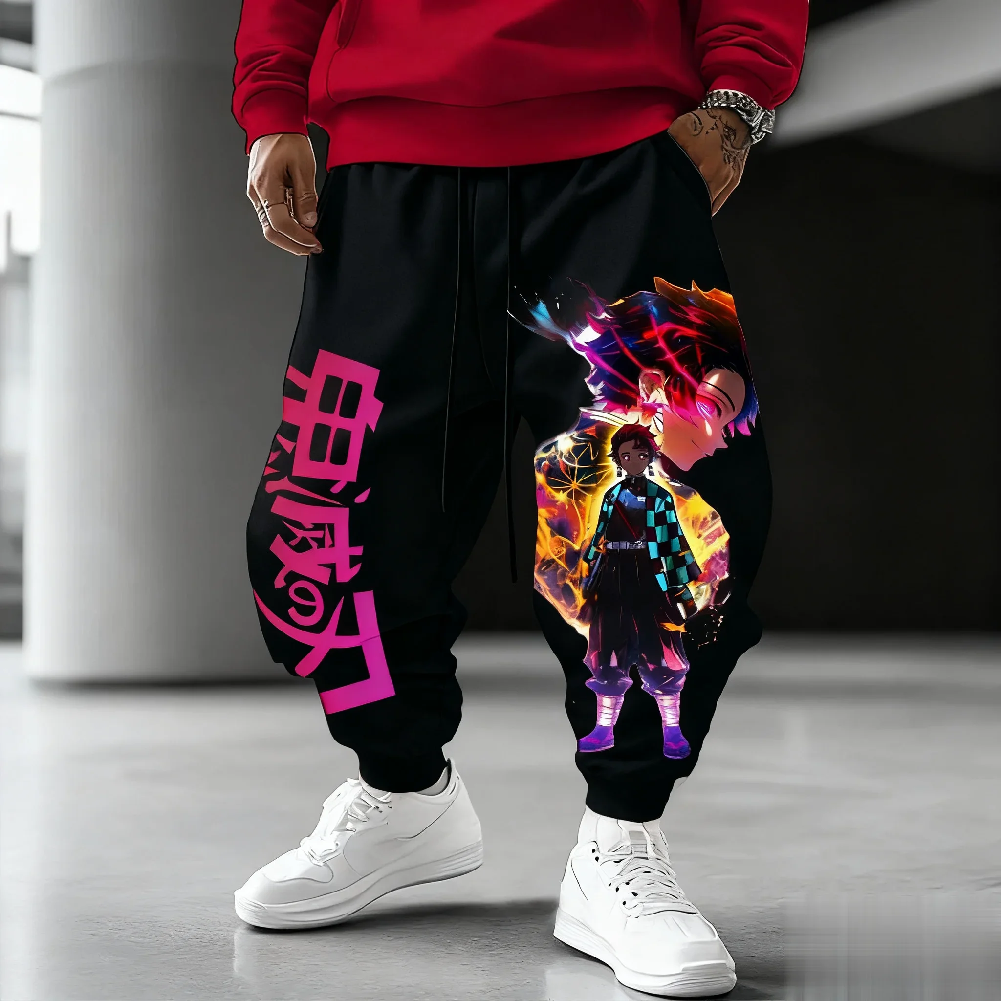 

New Demon Slayer Anime Men Women Sweatpants Loose Casual Sports Pants Streetwear Trousers Autumn Fashion Y2k Clothes