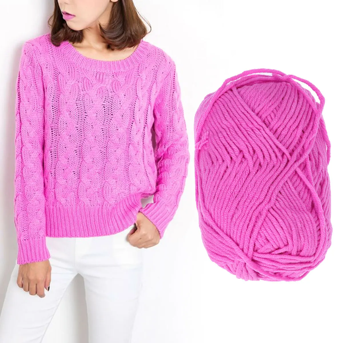 

Milk Cotton Yarn 50g Soft Warm Comfortable Feel for Knitting Crochet Fashion Sweaters Hats Scarves Milk Cotton Yarn