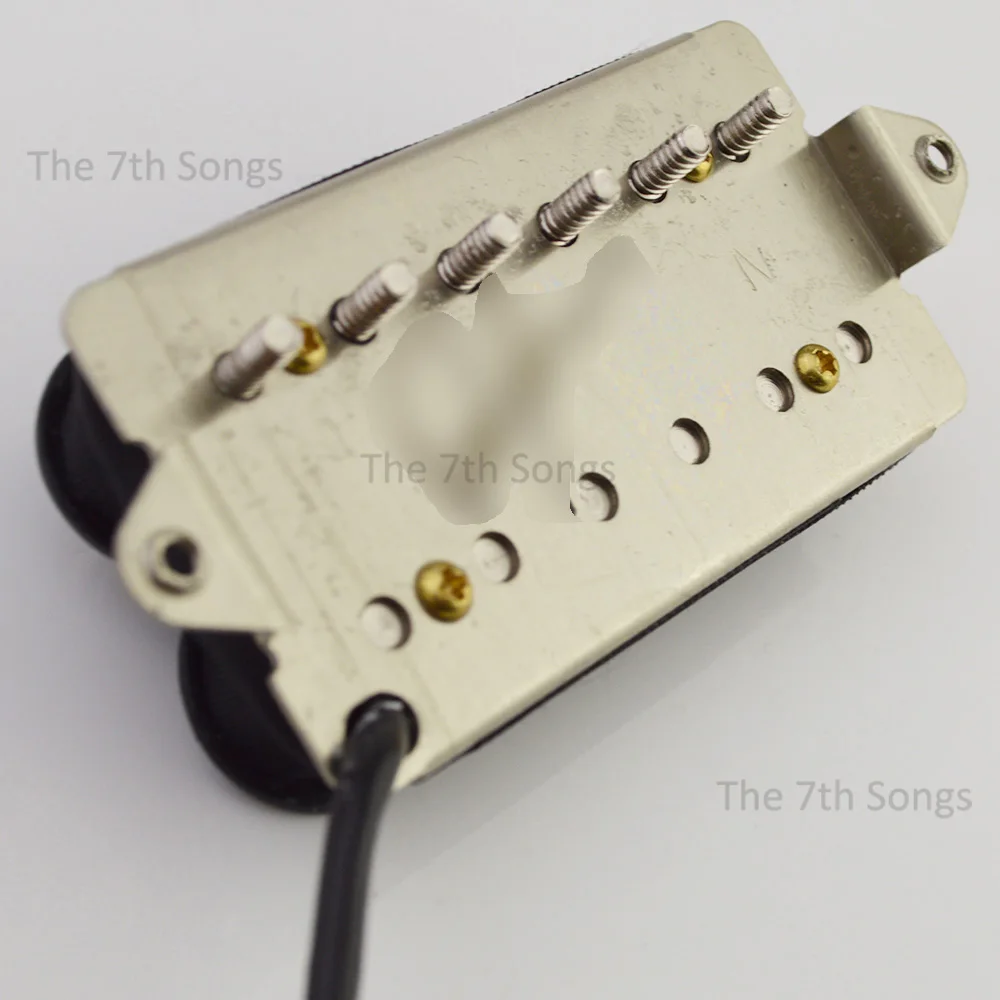 Aldrich Inspired Neck Bridge Handwound Alnico 5 Humbucker Pickup Black / Nickel 4-Conductor wire for Electric guitar view 3