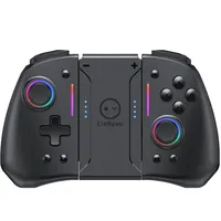 LinYuvo KS42 Joy-pad inalámbrico con luz de meteoros con luces RGB de 8 colores para interruptor/Lite/OLED, con programable, Turbo y vibración