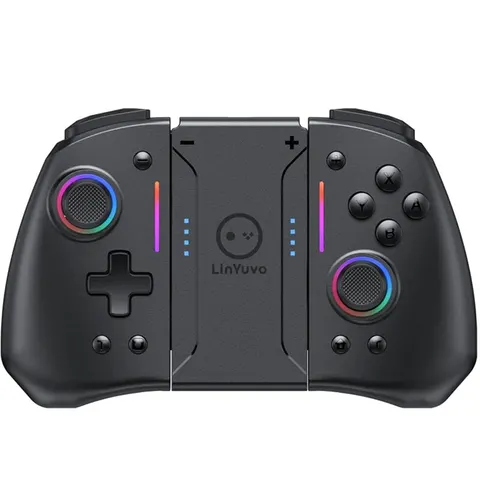 LinYuvo KS42 Meteor Light trådlös joypad med 8 färger RGB-lampor för Switch/Lite/OLED, med programmerbar turbo och vibration 10 best sales Nintendo Switch-gamepad - №3
