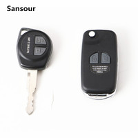 Sansour Audew 2 Button Universal Remote Key Fob Case Folding Flip Kit For Suzuki JIMNY/Ignis/Swift Grand/Vitara 2007-2015