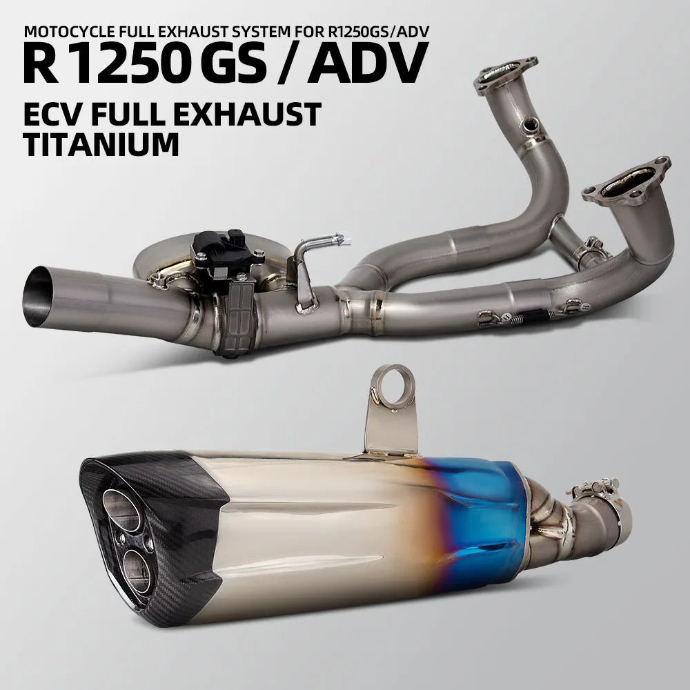 For BMW ADV R1250 GS R1250GS Motorcycle Exhaust Full Titanium System Modify Kit Manifold Carbon Muffler with Electronic Valves