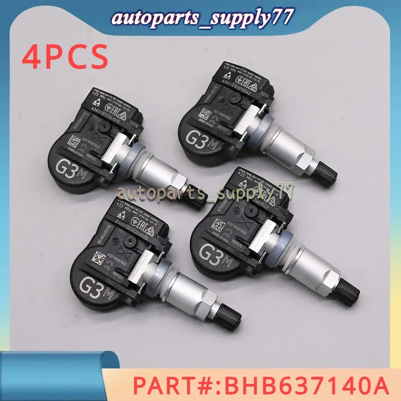 4pcs/lot 433MHZ Tire Pressure Sensor BBP337140B For Mazda 2 3 5 6 CX-5 CX-7 CX-9 MX-5 BHB637140A GS1D37140 BHB637140