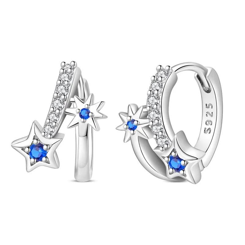 2026 Popular 925 Sterling Silver Meteor Earrings For Women Girls Brilliant Original Fine Birthday Graduation Jewelry Gifts