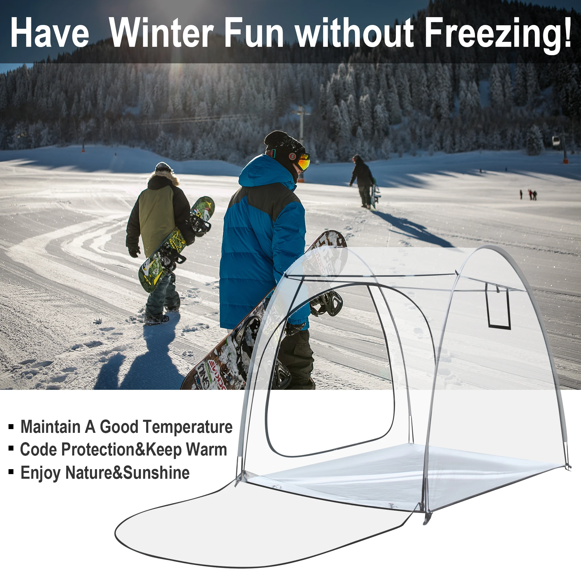 

Спортивная палатка на открытом воздухе для 1-3 человек с герметичным полом, большими вентиляционными портами, четкий вид, всепогодное укрытие для кемпинга