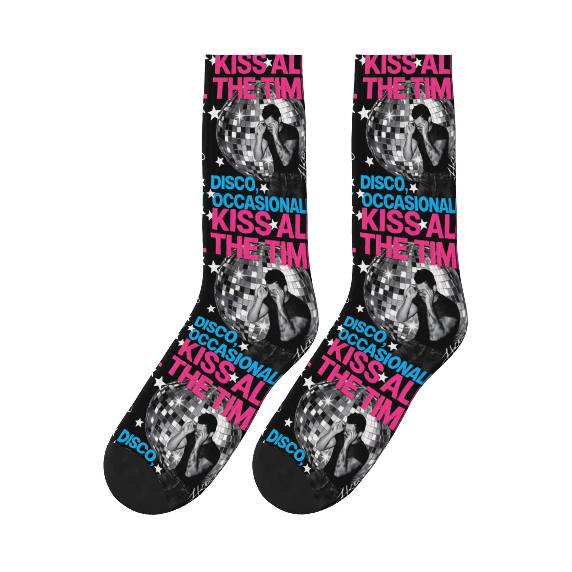 

Harry Style Kiss All The Time Disco Occasionally Socks Gothic Stockings Autumn Non Slip Men Socks Warm Soft Running Sports Socks