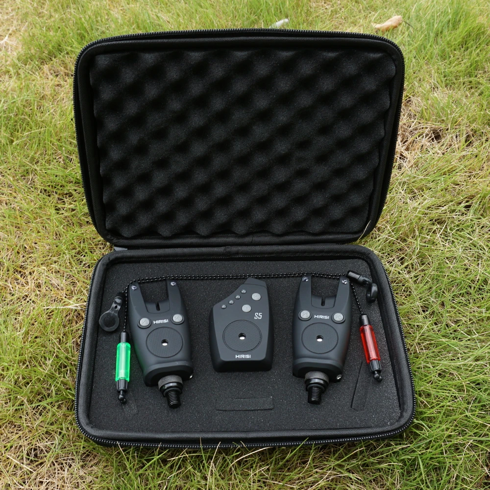 Kit Alarmas de Carpa Hirisi – 2 Alarmas Inalámbricas + 2 Swingers Impermeables - imagen 3