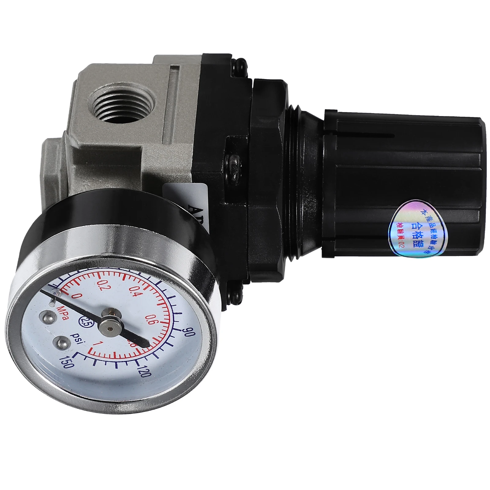 

AR2000 02 Air Compressor Pressure Regulator 1 4 NPT Internal Thread Gauge 0 150PSI Material Aluminum Copper ABS