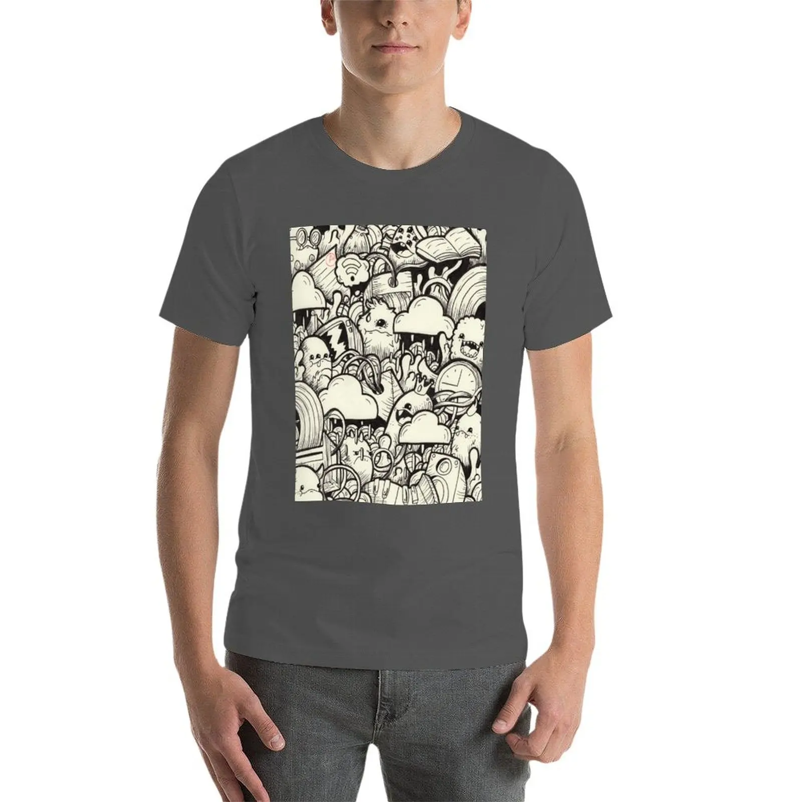 Monster Doodle T-Shirt valentines boutique clothes boys animal print croswit shirt man shirts graphic tee mens workout shirts